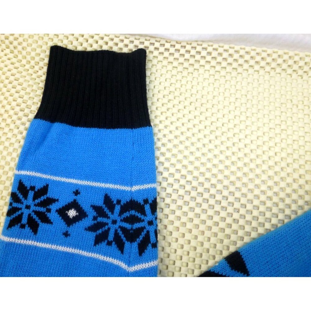 Carolina Panthers NFL Team Apparel Ugly Christmas Sweater Med V-Neck Black & Blu - Picture 7 of 10